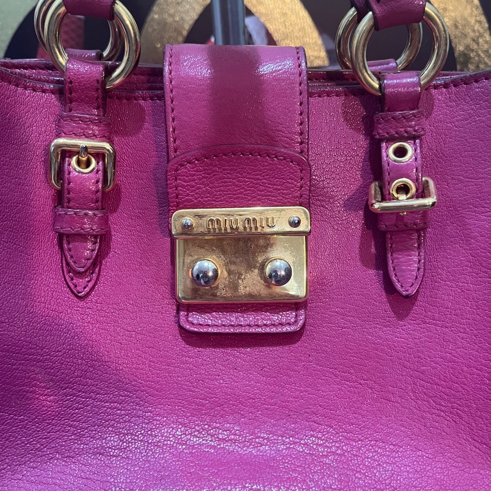 Miu Miu pink Satchel with Crossbody strap, EUC, comes with COA - Picture 2 of 13